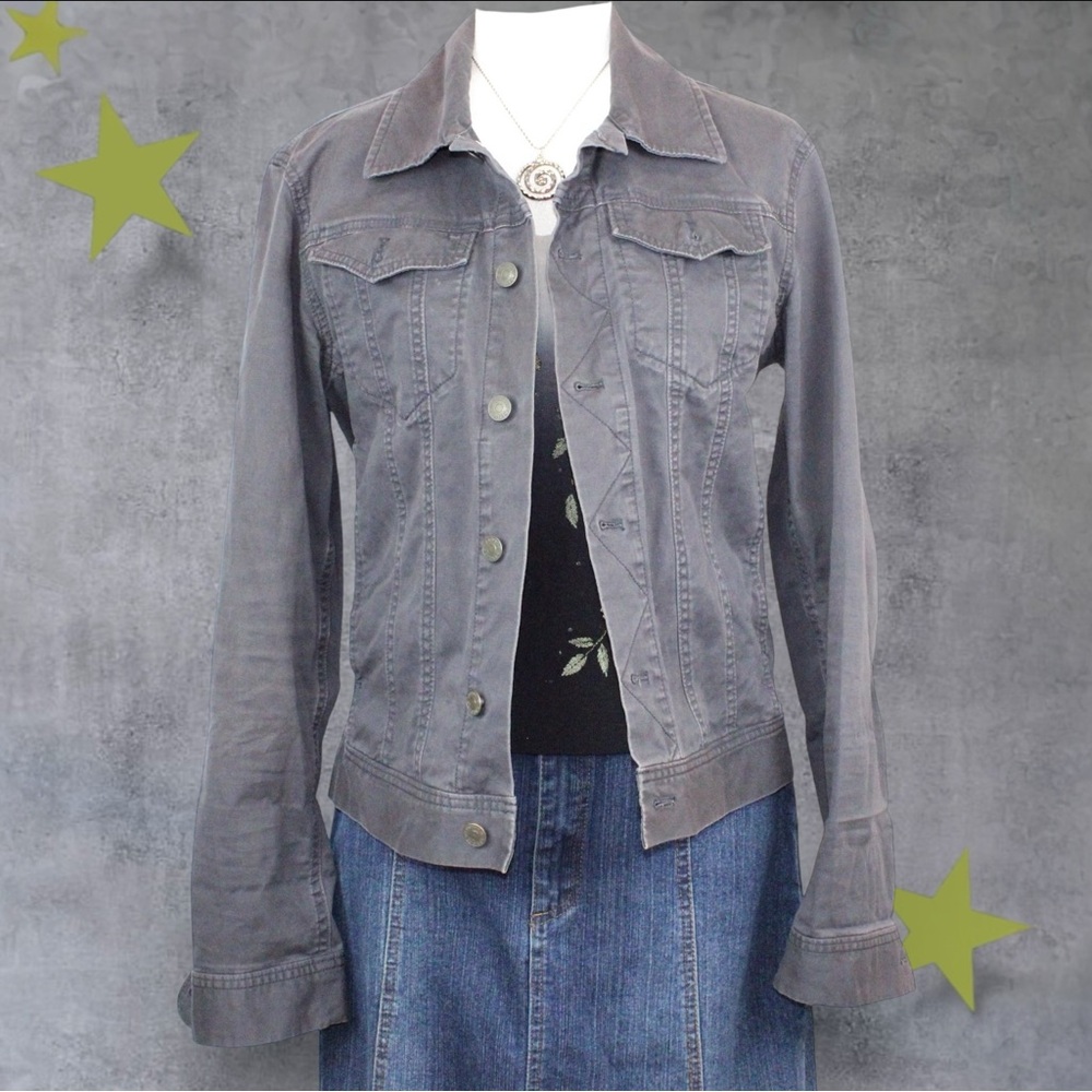 Banana Republic Vintage Charcoal Gray Denim Jacket
